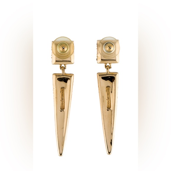 Judith Leiber Crystal Pave Icicle Earrings- Excelent condition with box. - Picture 3 of 4